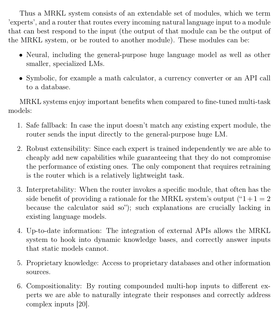 MRKL Systems：模块化神经符号 Agent 原论文 方法定义（第 4 页）