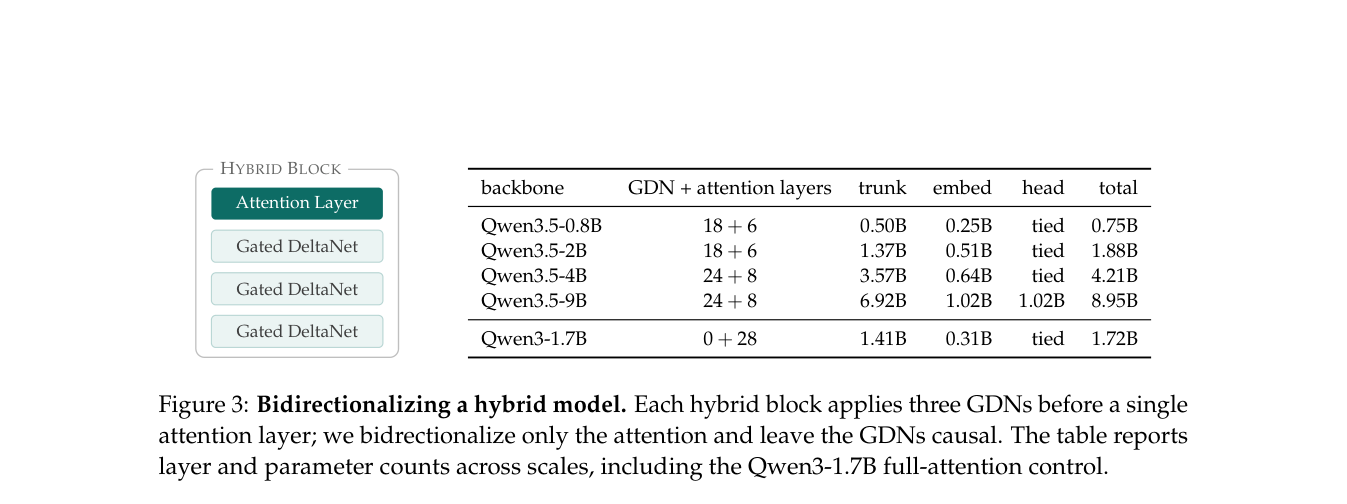 dQwen3.5: Adapting Hybrid Language Models into Bidirectional Diffusion Language Models 原论文 Figure 3