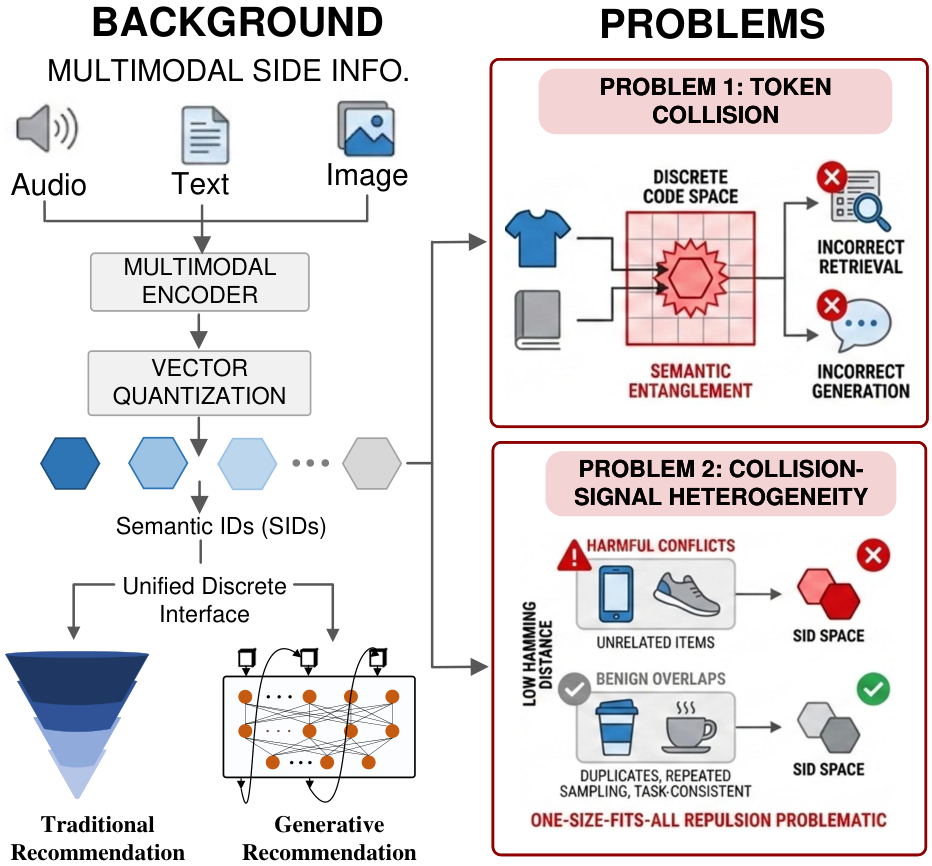 Stop Treating Collisions Equally: Qualification-Aware Semantic ID Learning for Recommendation at Industrial Scale 原论文 Figure 1